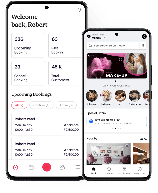 Salon Management App Interface
