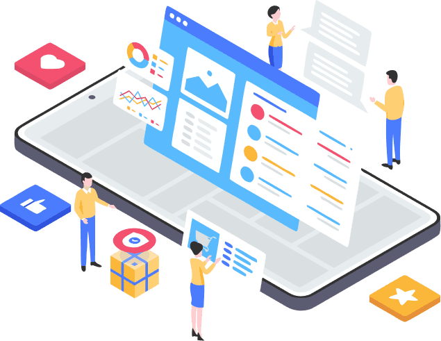 Mobile application development team building a digital product