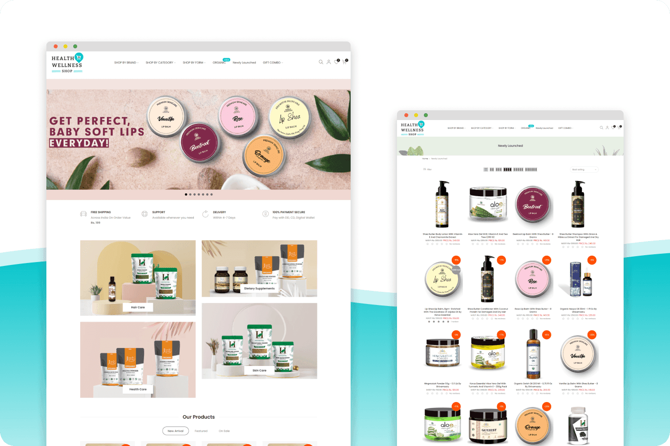 Health Wellness Shopify eCommerce Store