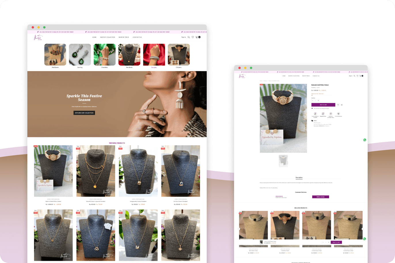 Jewelled by Vandana Shopify eCommerce Store