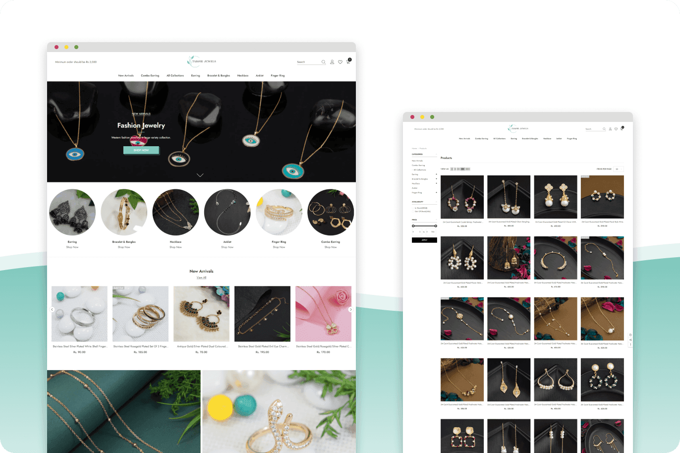 Tarohi Jewels Shopify eCommerce Store