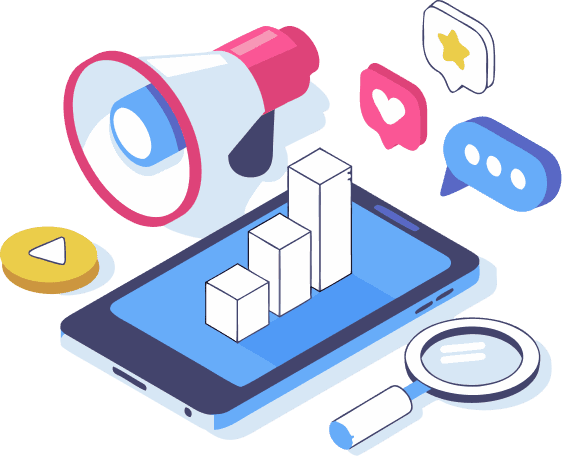 Marketing services in dark mode