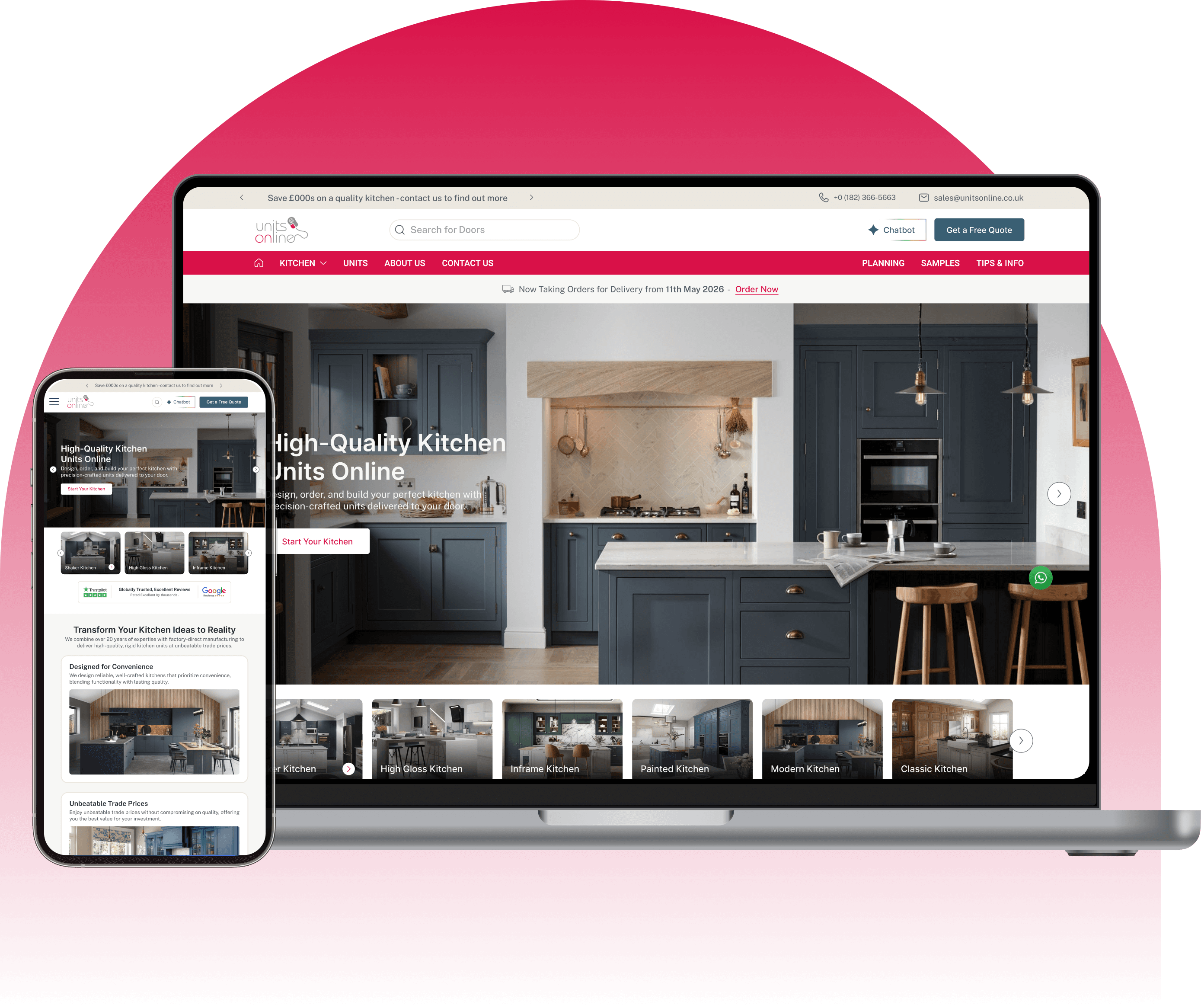 Units Online responsive ecommerce platform