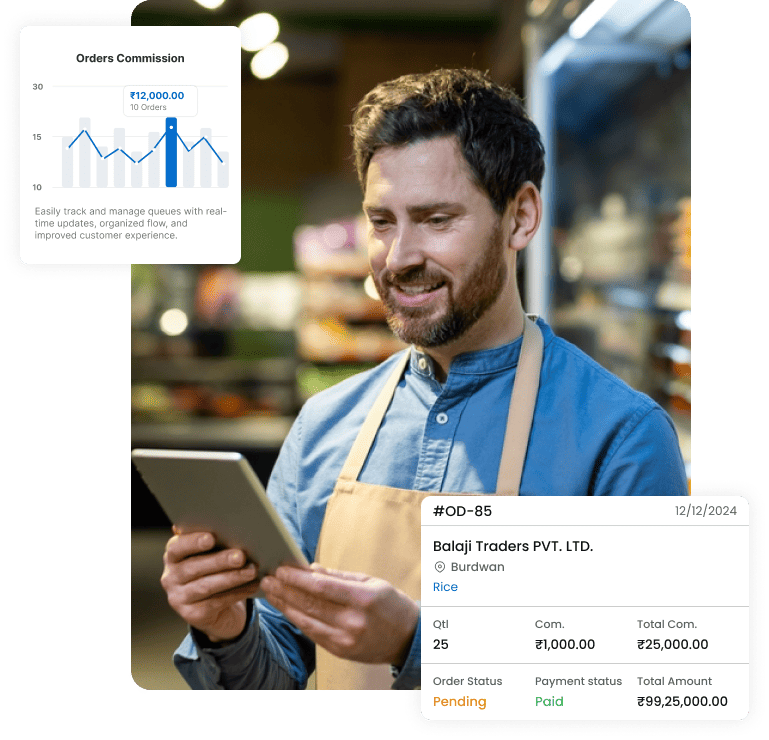 Managing brokerage orders on a tablet
