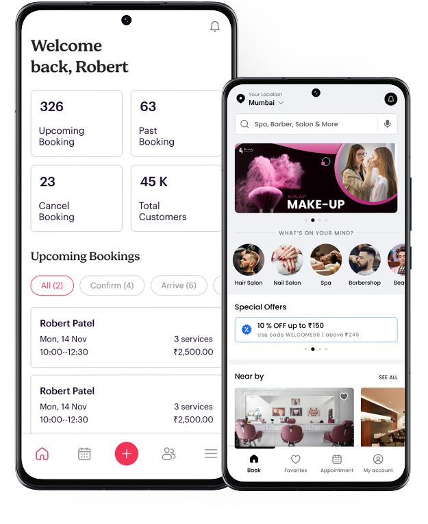 Salon Management App Interface