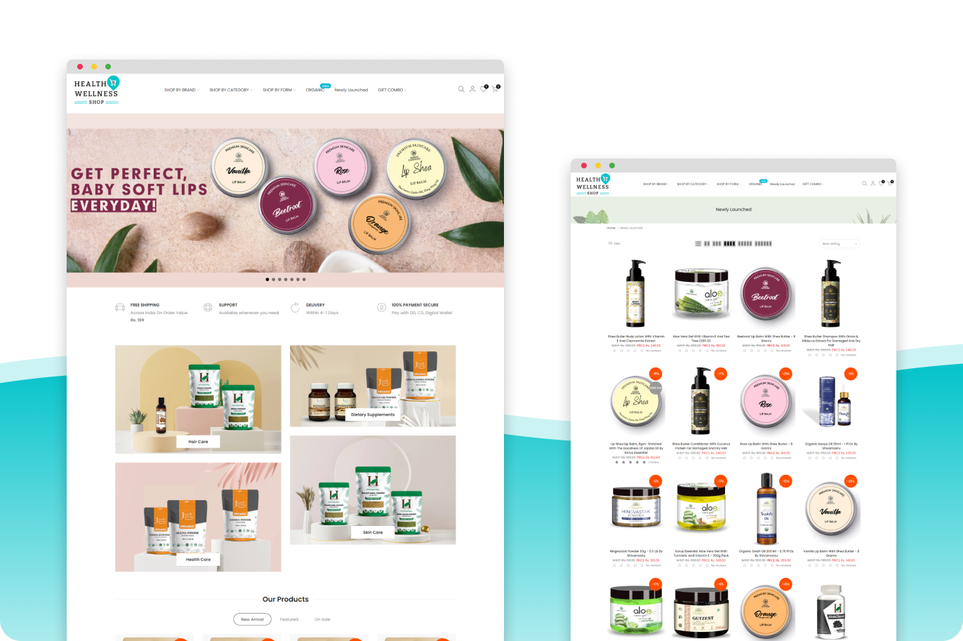 Health Wellness website showcase