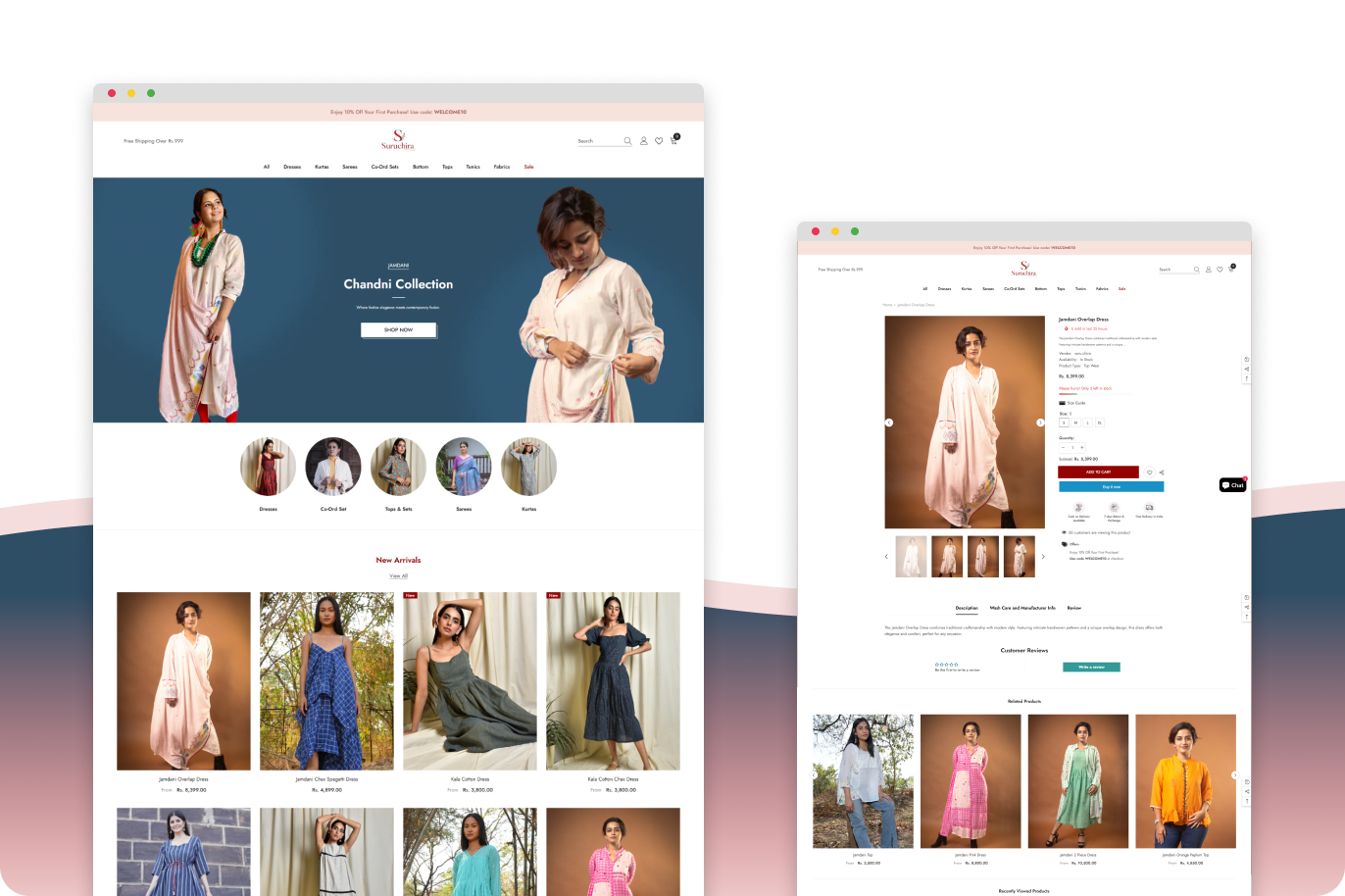 Suruchira website showcase
